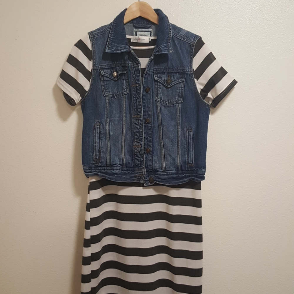 Jean vest forever21 denim